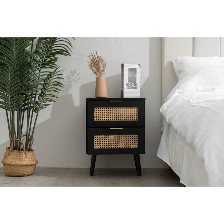 Black wicker bedroom deals furniture